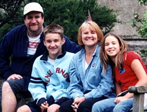 The Givens family - Steve, Jon, Sue and Jenny - on a recent trip to Wells Cathedral in Somerset, England.