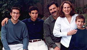 Alex Evers with his family, (from left) Sam, Jacob, Carol and Joseph.