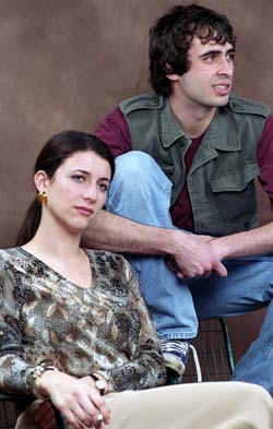 Tracey Kaplan as Madeline and Brian Golden as Stamp in the world premiere of 