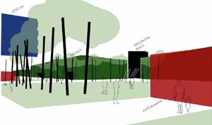 New York architect Mariano Sagasta's design for the sites occupied by the southern and eastern parking lots of Saint Louis Galleria won the University's 2004 Steedman Fellowship in Architecture International Design Competition. Architects were charged with developing conceptual plans that could accommodate 1,400 cars while adding 50,000 square meters of retail space, including one 4,000-square-meter anchor store, restaurants totaling 2,000 square meters and a 50-room hotel.
