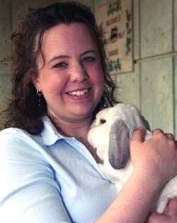 Jessica M. Logan, in addition to the challenges of earning a doctorate in psychology in Arts & Sciences and serving in numerous roles around the University, volunteers with a group that finds homes for bunnies. She recently accepted a fellowship to continue her research here.