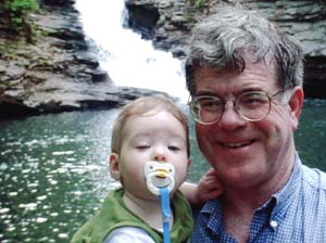 Blasingame enjoys a moment with grandson Jackson Blasingame.