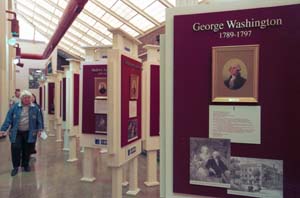 The exhibit *American Presidents: Life Portrait*s — featuring the only complete collection of American presidential oil portraits by one artist, Chas Fagan — was housed in the Athletic Complex.