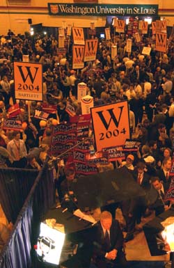 The swarm of reporters and candidates' advocates that is 