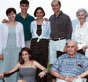 When he's not working, Lindsay enjoys traveling to parks with his family: (clockwise from left) daughter Dana, son Shane, wife Elizabeth, his parents and daughter Marcia.