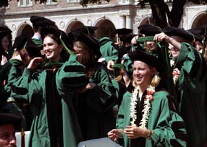 In a Commencement tradition, master's and doctoral students 