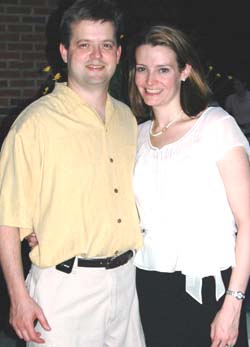 Lowe with his wife, Julie, M.D., who finished a dermatology residency at the School of Medicine and Barnes-Jewish Hospital in July. The couple has two sons.