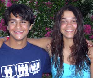 Fatemeh Keshavarz and husband Ahmet Karamustafa have three children. One is in Chicago, while Ali (left) and Ayla are in high school.