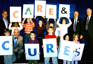 Joining a group of children to kick off St. Louis Children's Hospital's $125 million 