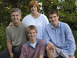 (From left) Paul Goodfellow, his wife, Carol Stewart, and sons Jonathan and Jamie are all outdoor enthusiasts who like to spend summers in eastern Ontario.