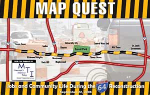 I-64 reconstruction map