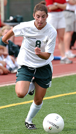 Freshman Caryn Rosoff has helped lead the women's soccer team to eight straight wins and a No. 14 national ranking.