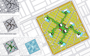 Cristina Greavu and Peter Elsbeck used this neighborhood design in an international competition for ArRiyadh, Saudi Arabia.