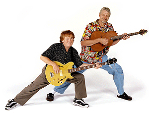 Children's musical act Trout Fishing in America, comprised of 5-foot-5-inch bass player Keith Grimwood and 6-foot-9-inch guitarist Ezra Idlet, performs a family-friendly show at 11 a.m. May 5.
