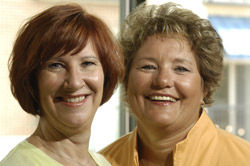 Through their Celebrate Fitness workout event, Missy Fish, left, and Kris Hansford have helped raise thousands of dollars for the Siteman Cancer Center.