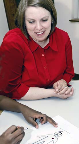 Sara Ward was actively involved at the George Warren Brown School of Social Work, helping kids and serving as co-chair of the student groups Violence Against Women Awareness and Students for Change.