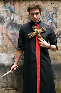 Senior David Weiss as the Chaplain