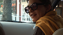 Elizabeth Peyton in *CHEW THE FAT (A documentary portrait by Rirkrit Tiravanija)*