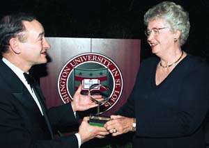 Marie Prange Oetting receives the Search award