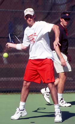Bears junior tennis team member Brian Alvo
