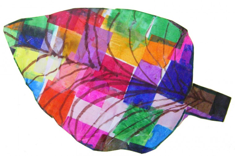 Multicolored leaf