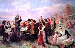 Pilgrim scene