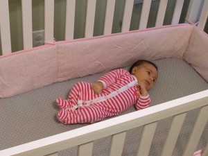 Baby in crib