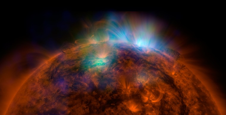 X-ray image of solar flares