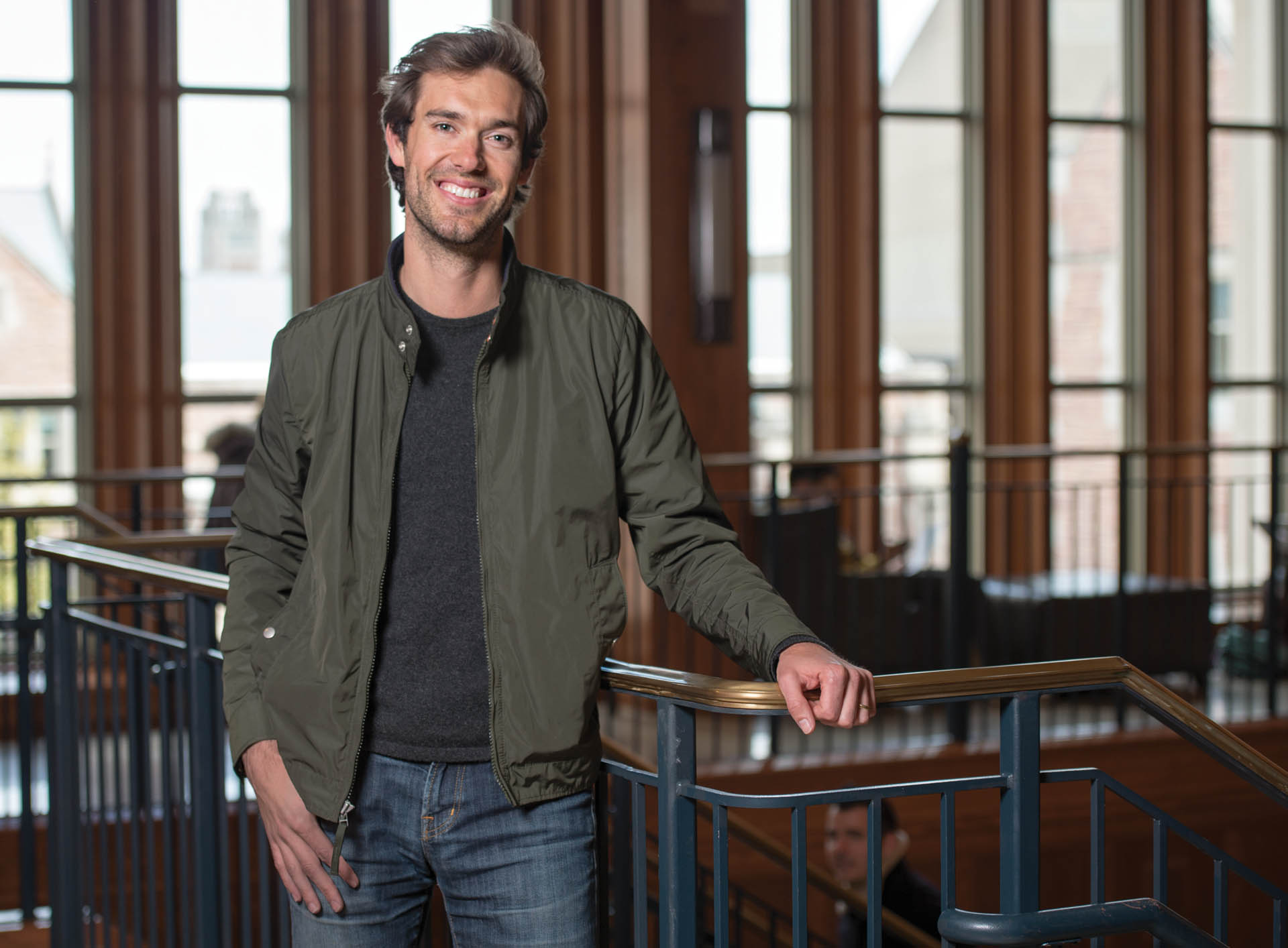 Sean Douglas in the Tisch Commons at Washington University