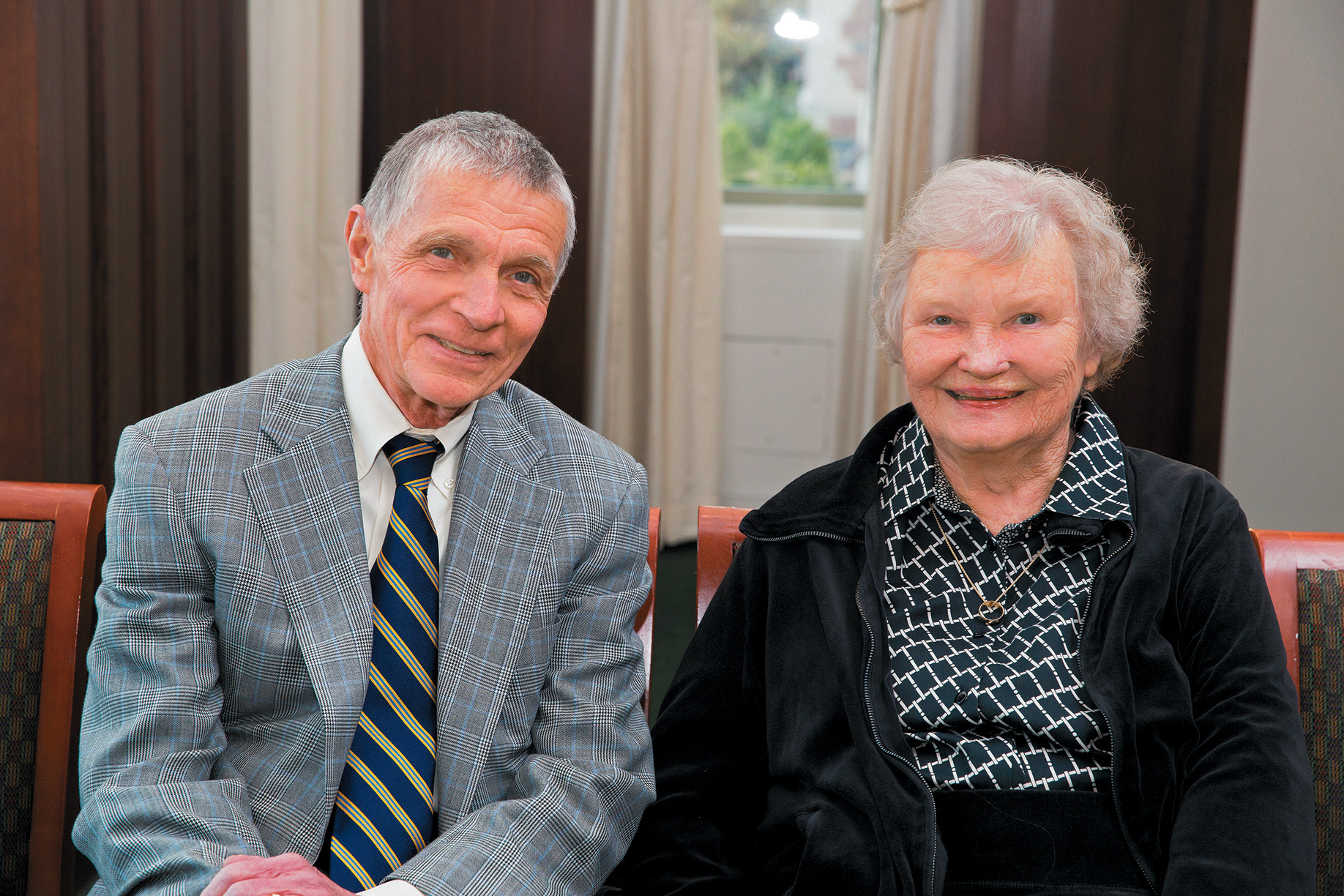 Bob Virgil, pictured here with his wife, Gerry, serves as scholarships chair for Leading Together: The Campaign for Washington University. (Photo: Whitney Curtis)