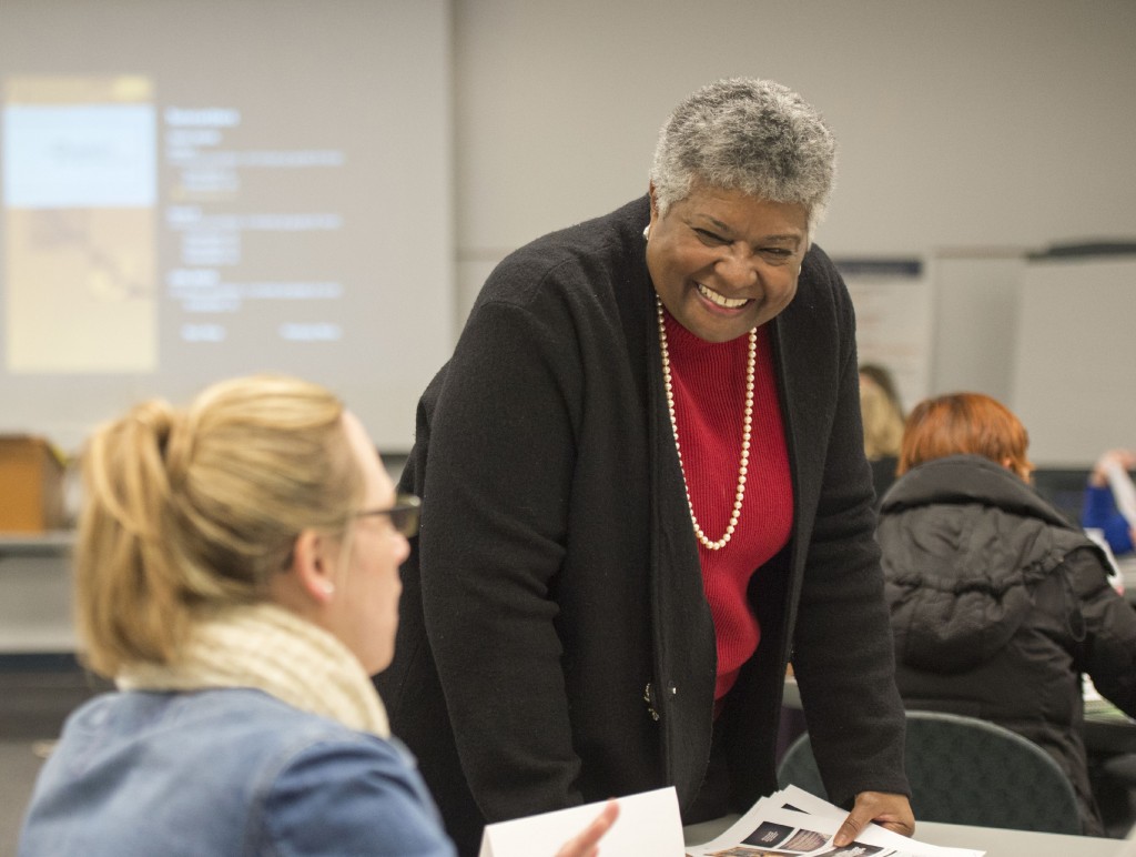 Alfreda Brown leading staff workshop