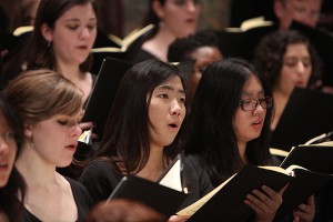 Students singing