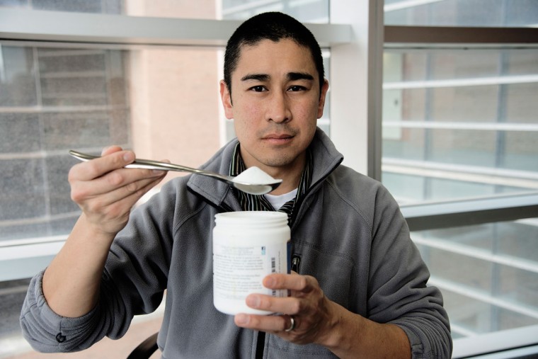 man with spoon