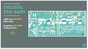 Map of Delmar Loop Bike Route
