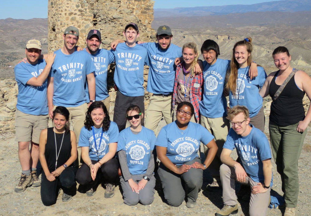 Washington University students in Trinity College T shirts