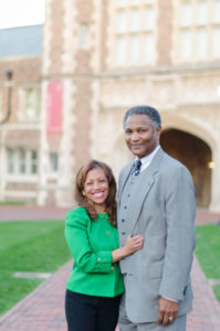 Lori White and Anthony Tillman on campus