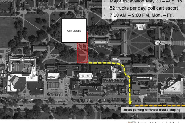 Danforth Campus construction update: Projects and timing