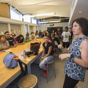 students listen in class