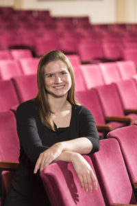 3.17.2015--Denise Elif Gill, Assistant Professor of Music, in the 560 Building. Photos by Joe Angeles/WUSTL Photos