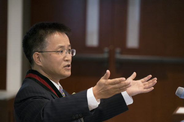 Liu installed as Fossett Distinguished Professor