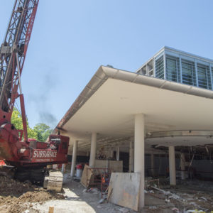 construction at Olin Library