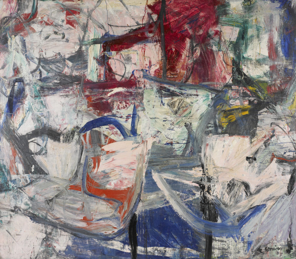 Willem de Kooning (American, b. Netherlands, 1904–1997), "Saturday Night," 1956. Oil on canvas, 68 3/4 x 79". Mildred Lane Kemper Art Museum, Washington University in St. Louis. University purchase, Bixby Fund, 1956. © 2016 The Willem de Kooning Foundation / Artists Rights Society (ARS), New York. 