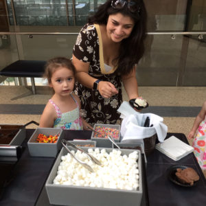 people enjoy an ice cream social