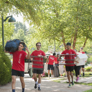 students move in