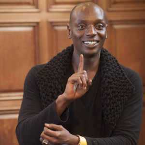 Dancer leads a discussion in a class