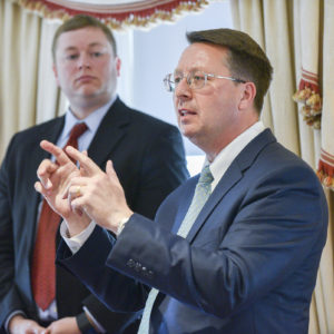 Congressional staff speak with participants in the “Inside Congress”  course. (Photo: Andres Alonso/Washington University)