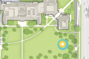 map showing location of planned McKelvey Hall