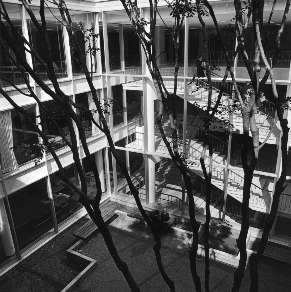 Before Whispers, the space to the right of the library’s entrance was an open courtyard with a large tree, some benches and a kiosk on which students could post flyers for events and groups. Fifty thousand square feet were enclosed in order to build Whispers. As an homage to the tree that originally inhabited the courtyard, a handmade tree was built in the center of the café.