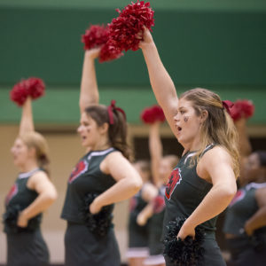 cheerleaders cheering