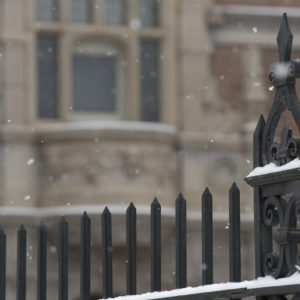 snow on campus